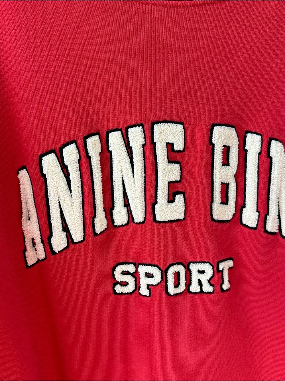 ANINE BING Tyler Oversized Red Sweatshirt Pullover SZ S - Picture 4 of 8